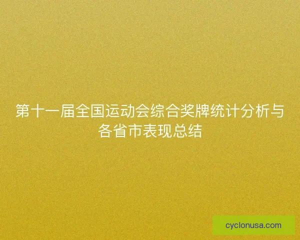 第十一届全国运动会综合奖牌统计分析与各省市表现总结