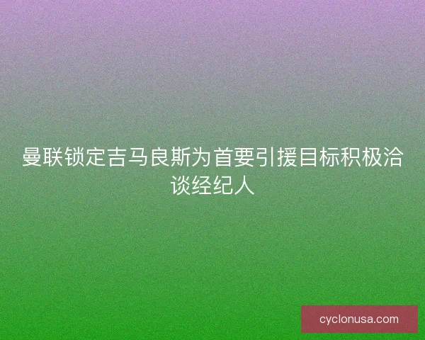 曼联锁定吉马良斯为首要引援目标积极洽谈经纪人